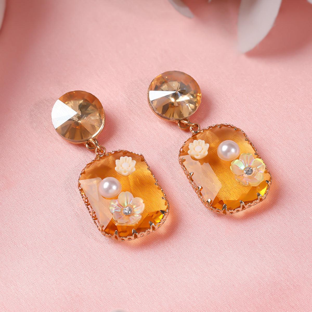 Crystal Gleam Statement Earring