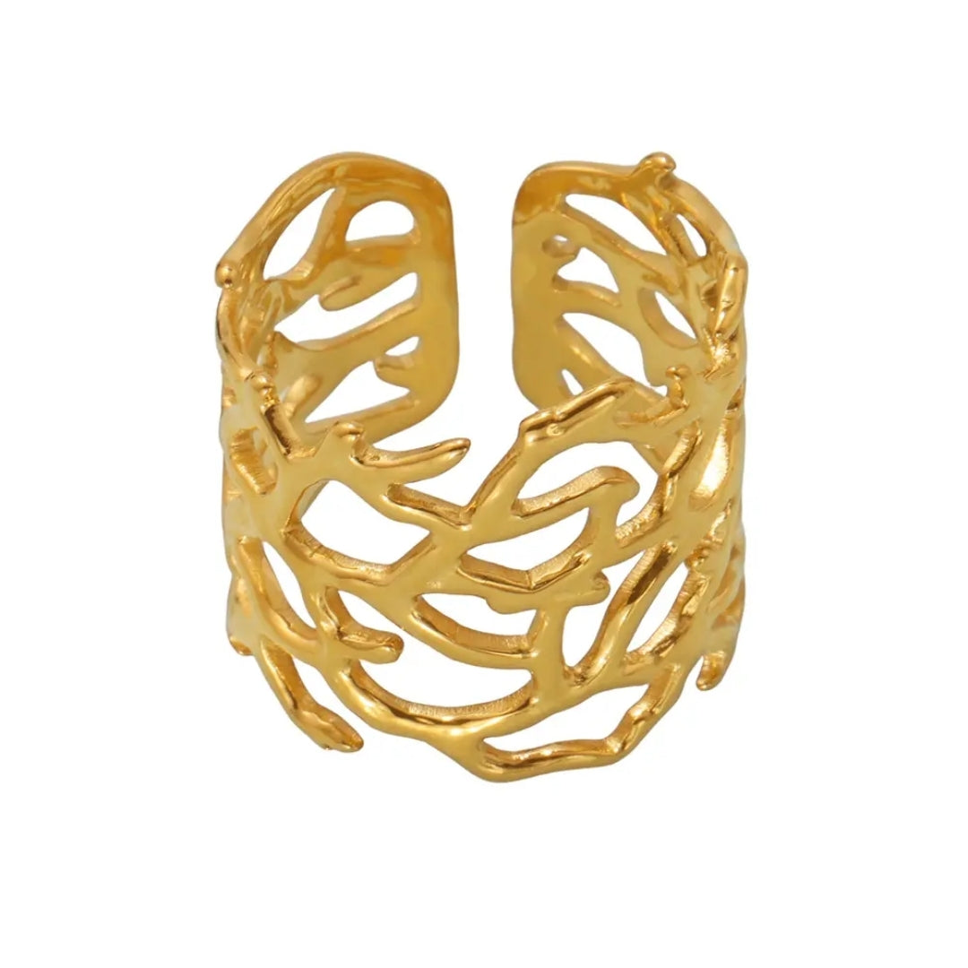 Golden Canopy Cuff Ring