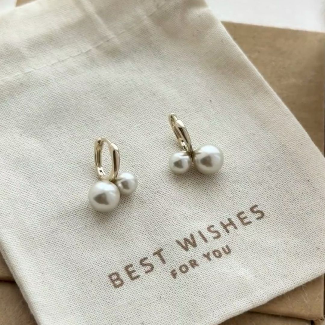 Twin Blossom Huggies Earrings