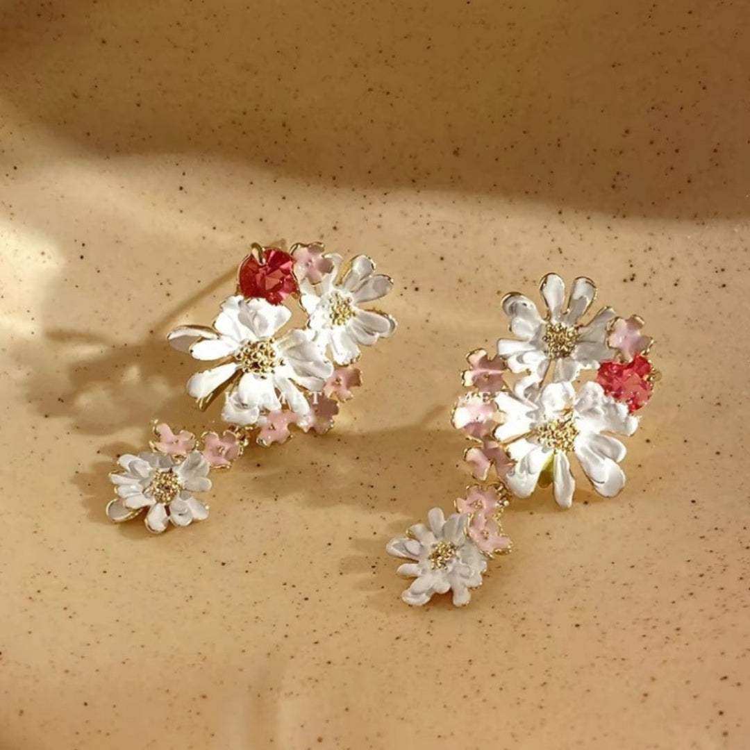 Porcelain Bloom Studs Earrings