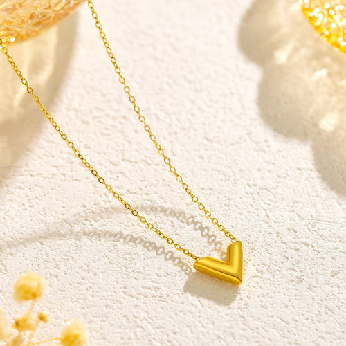 Gleam  Heart V Necklace