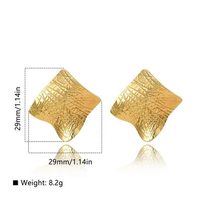 Golden Stud Earrings