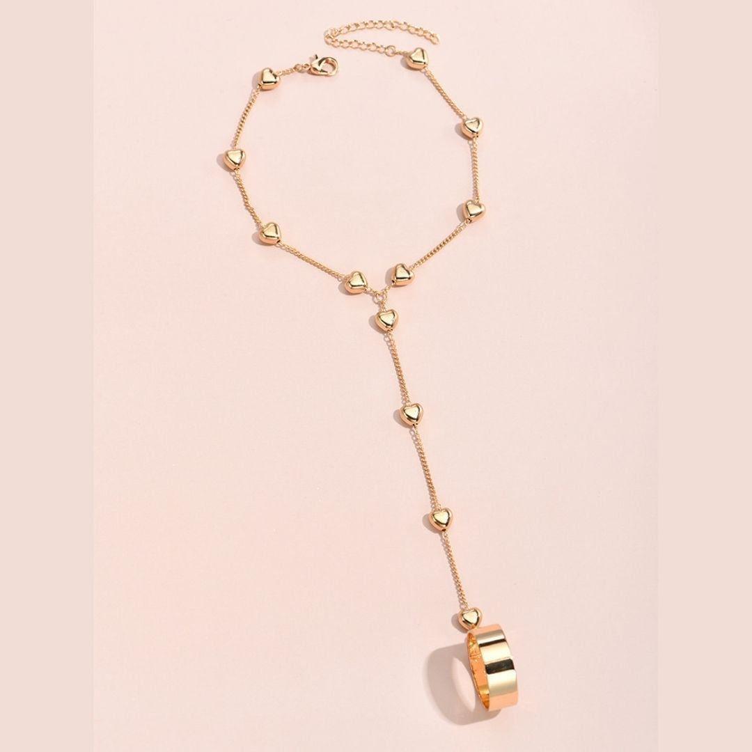 Sweetheart Wide-Band Ring-Bracelet