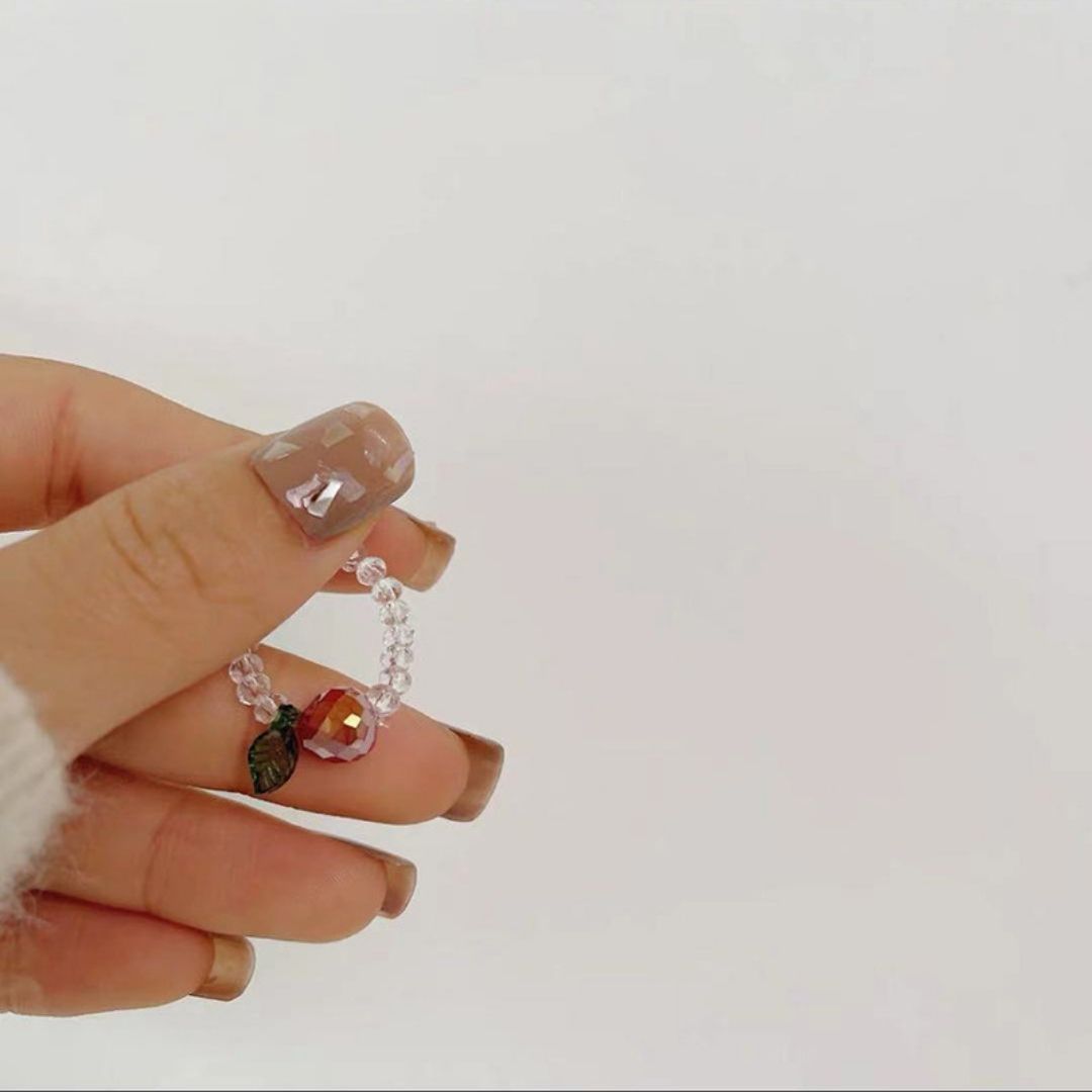 Cherry Beaded Ring