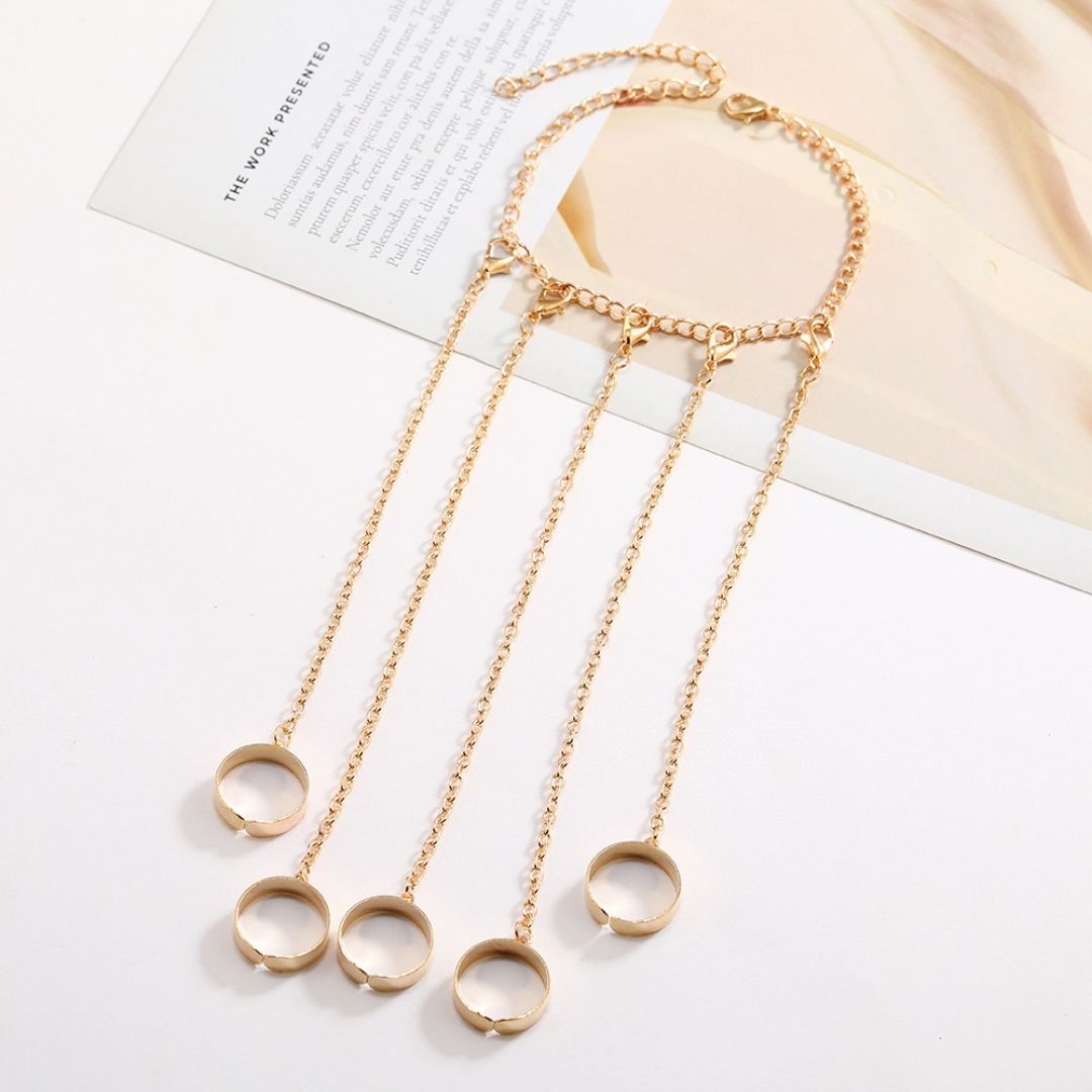 Valkyrie Linked Hand Chain Bracelet