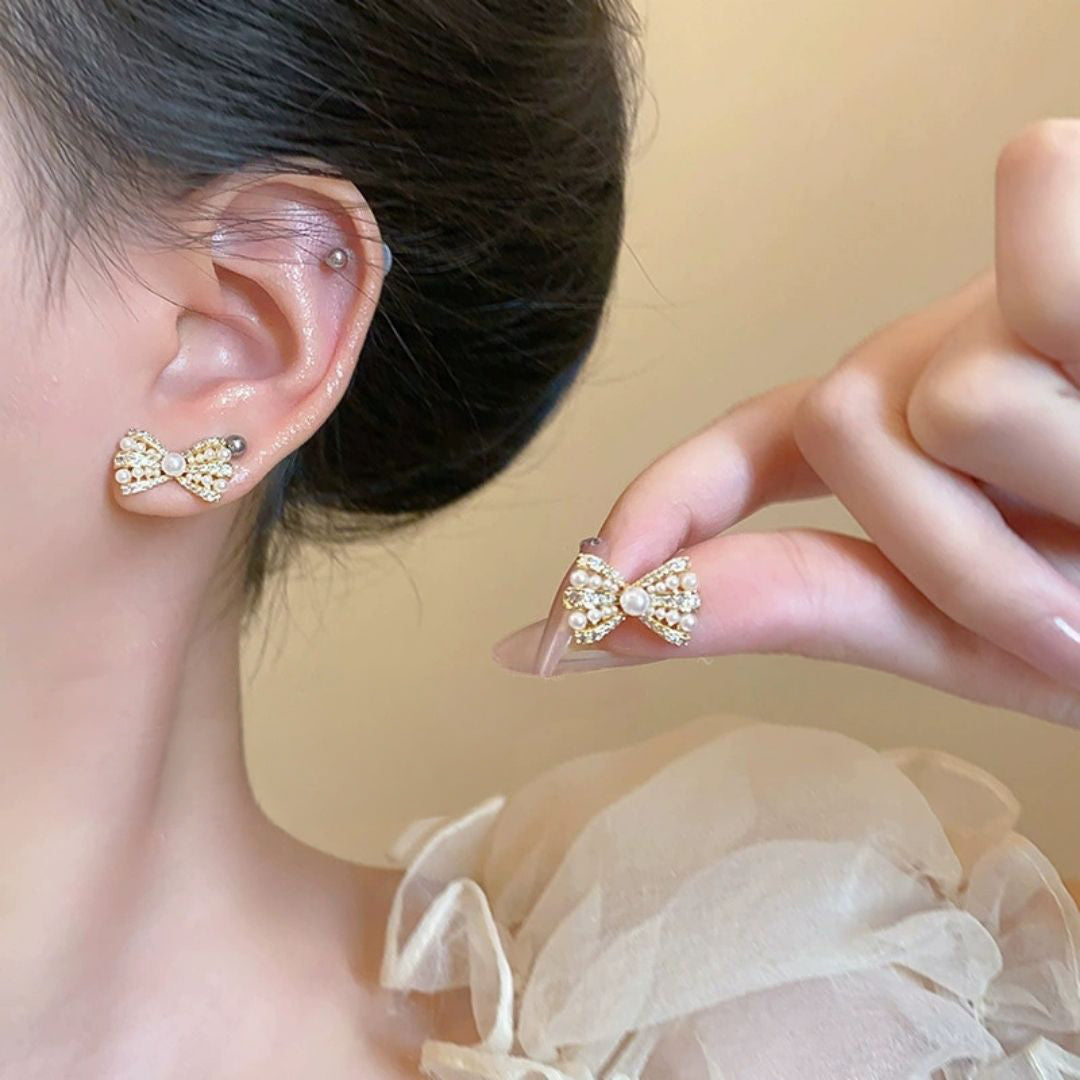 Stardust Ribbon Studs Earrings
