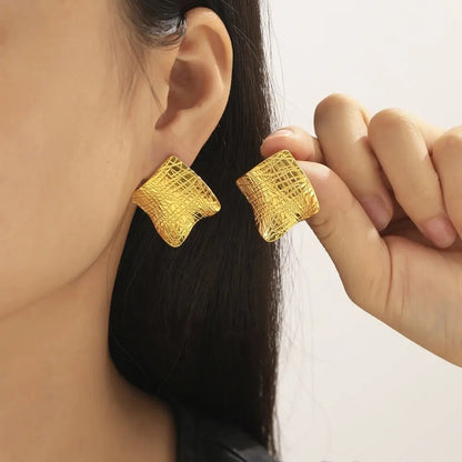 Golden Stud Earrings