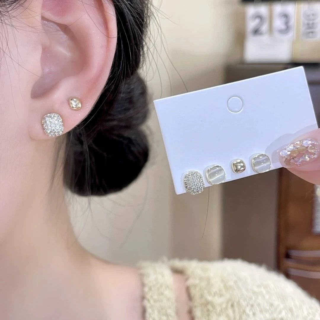 Trilogy Stacking Studs Earrings