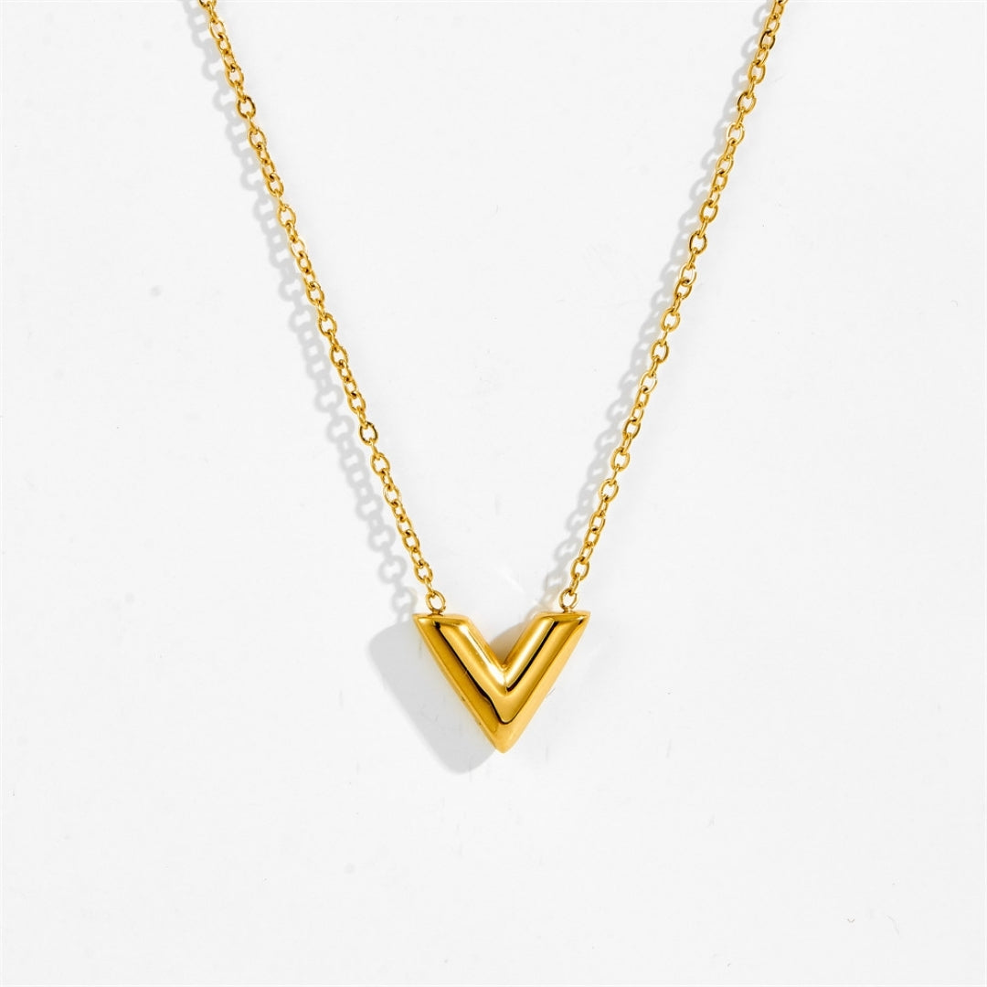 Gleam  Heart V Necklace