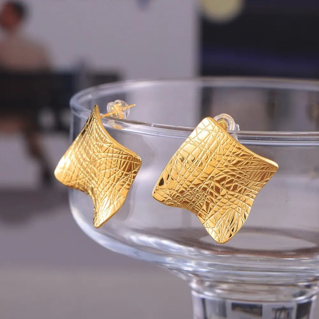 Golden Stud Earrings