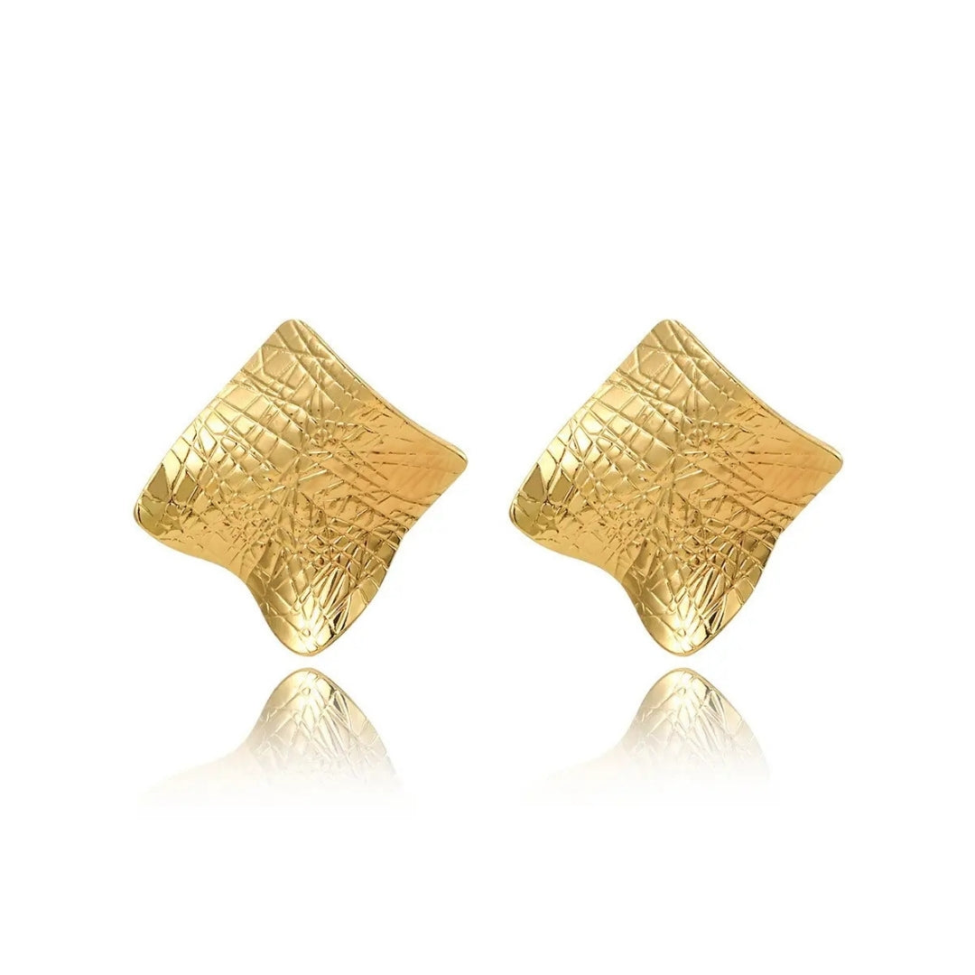 Golden Stud Earrings