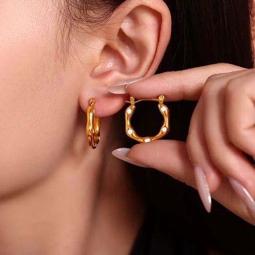 Halo Ivory Polka Earrings