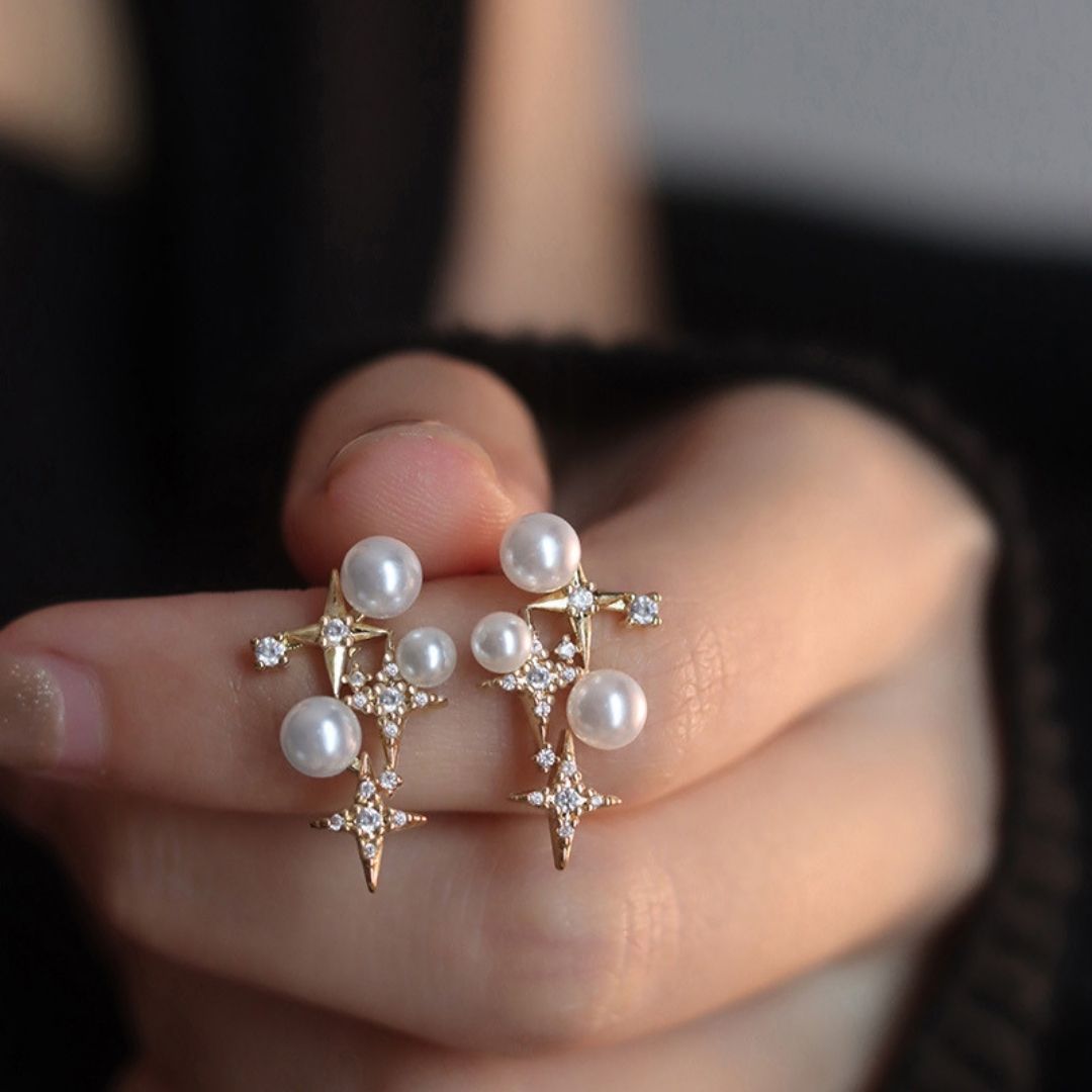 Starry Pearl Earrings
