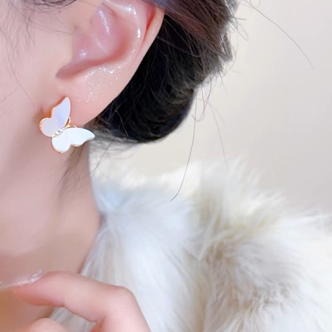 Iridescent Wings Studs Earrings