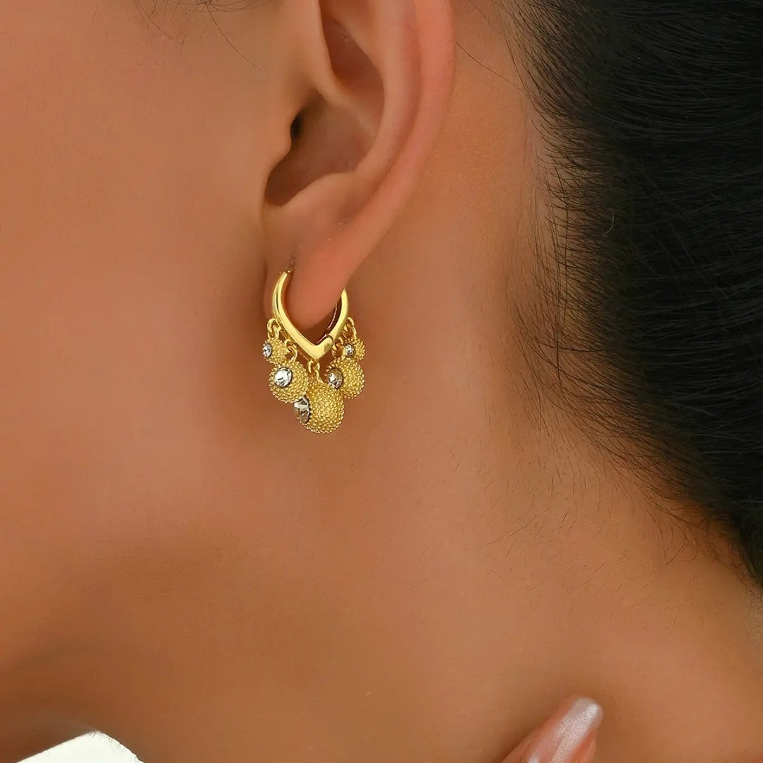 Gilded Grace Hoops Earrings
