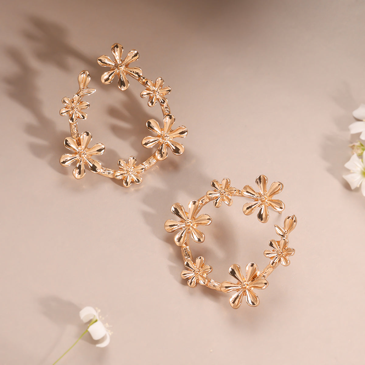 Floral Elegance Statement Earrings