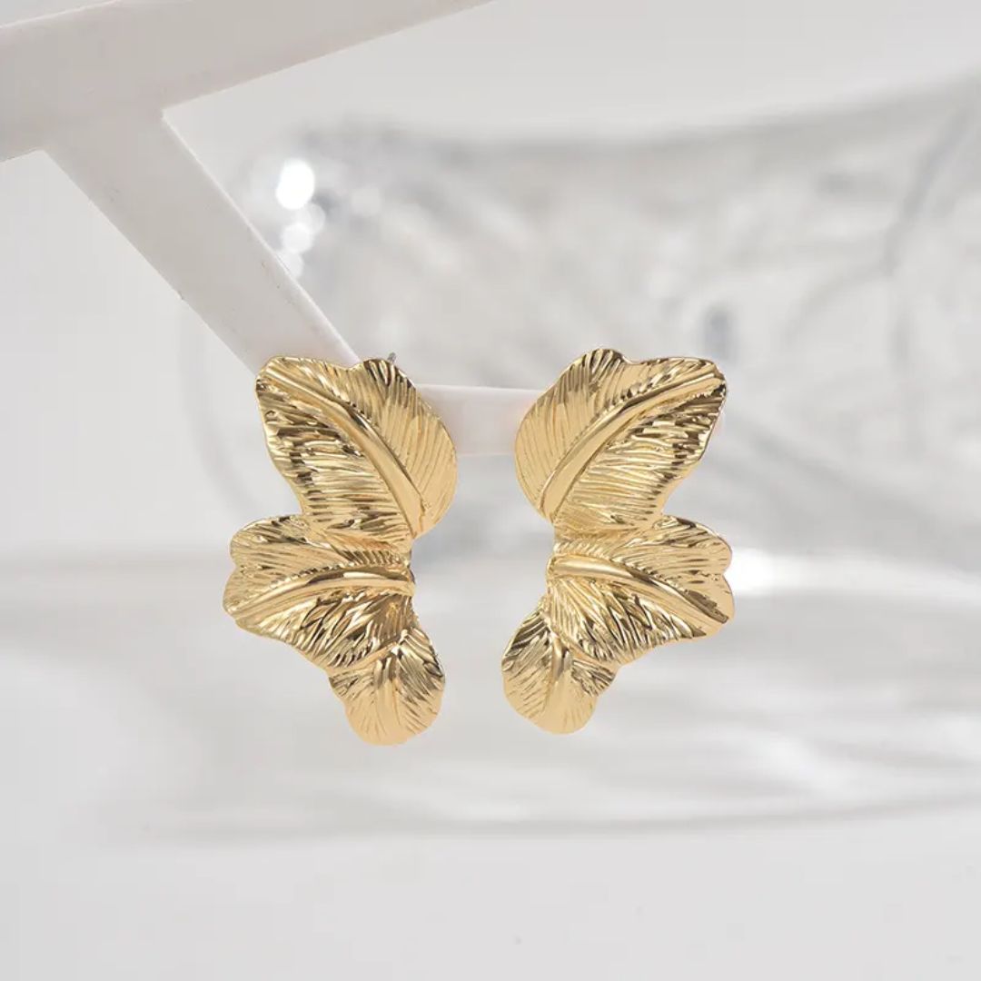 Golden Foliage Earring