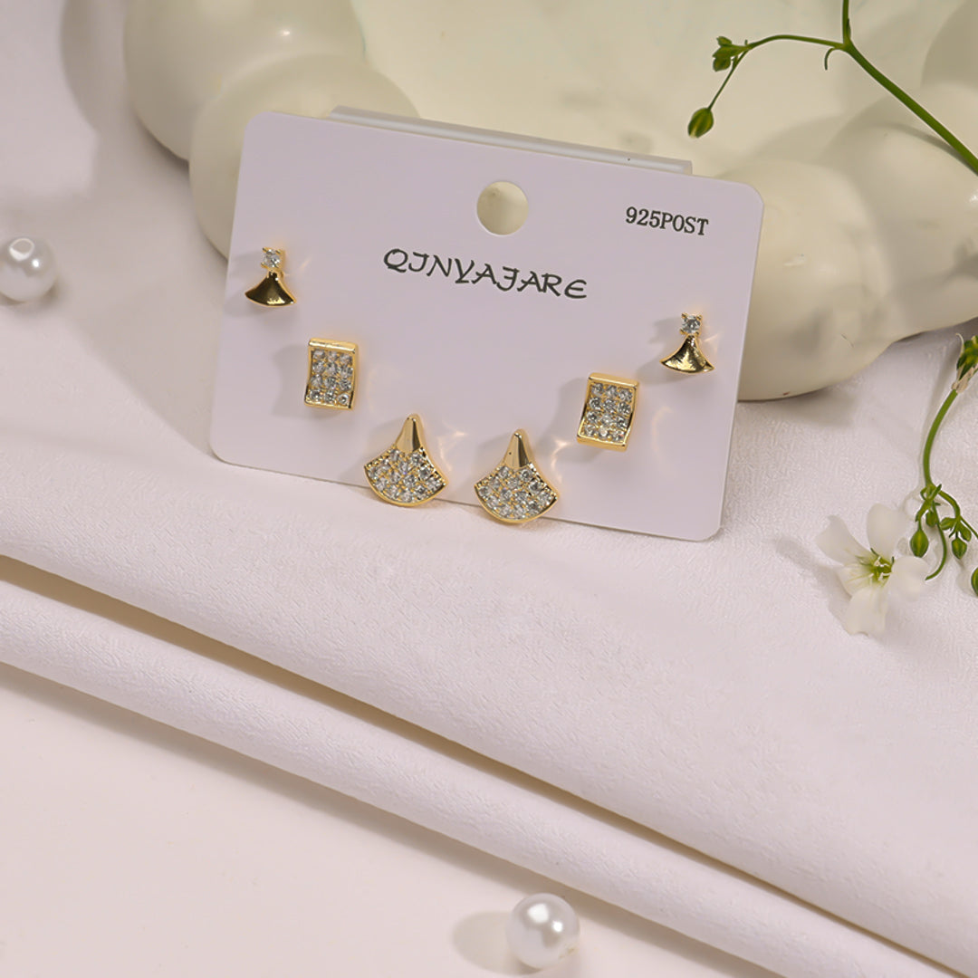 Tiny Treasure Studs Combo Earrings