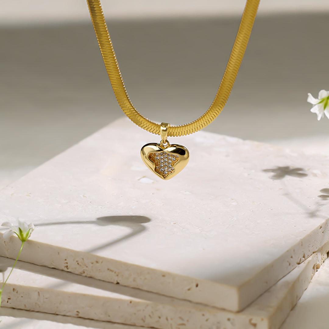 Golden Heart Neckpiece