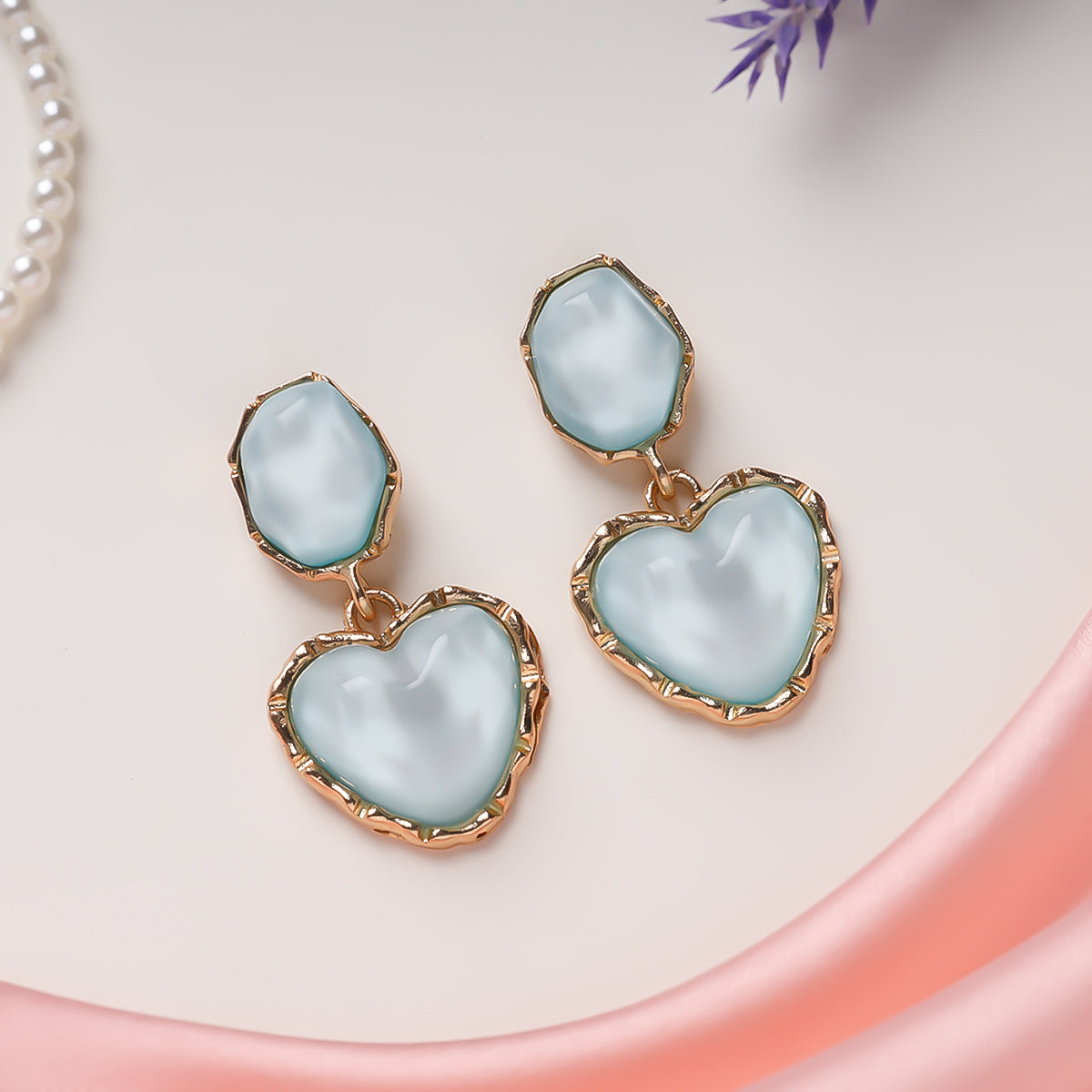 Skyline Sparkle Heart Earrings