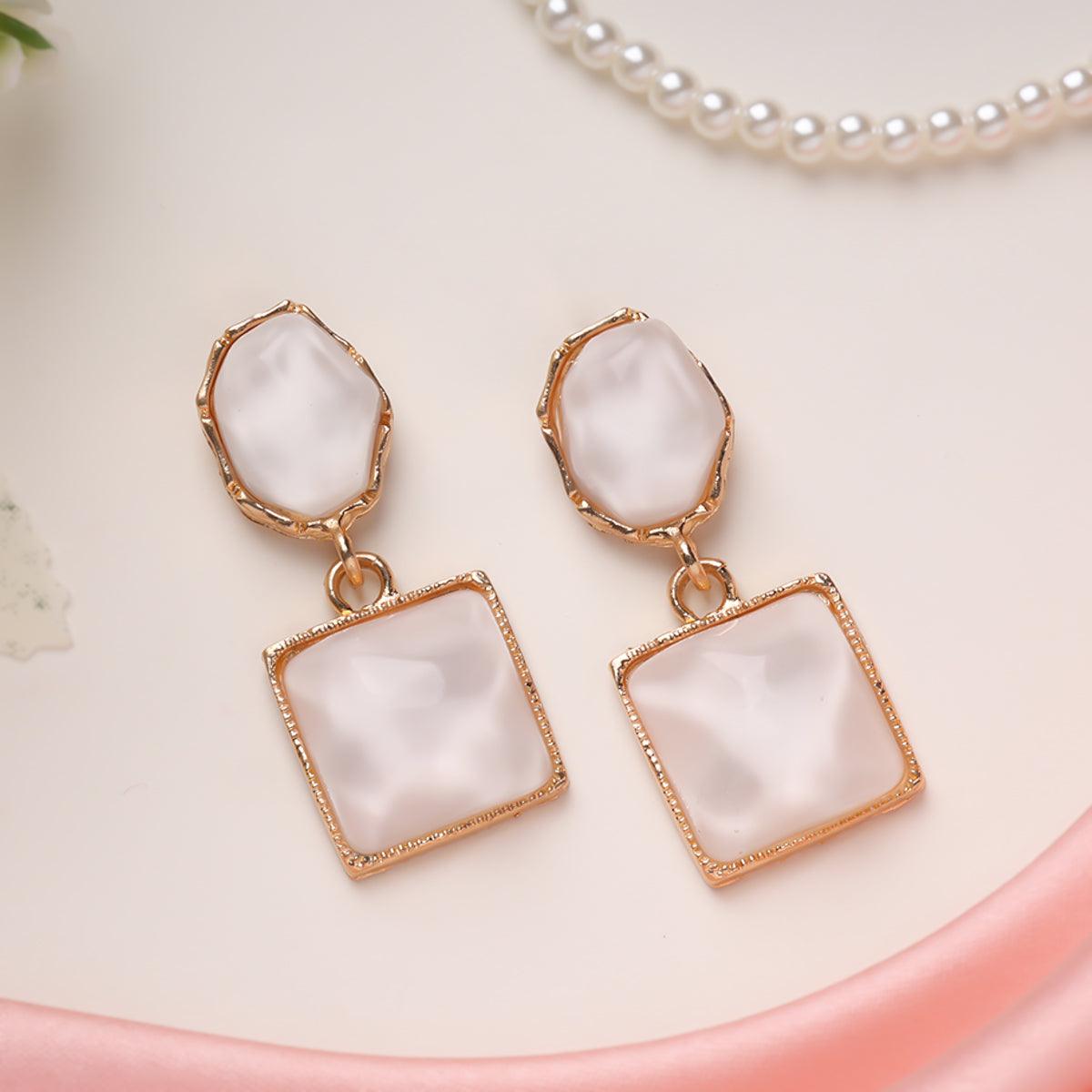 Ivory Elegance Statement Earrings