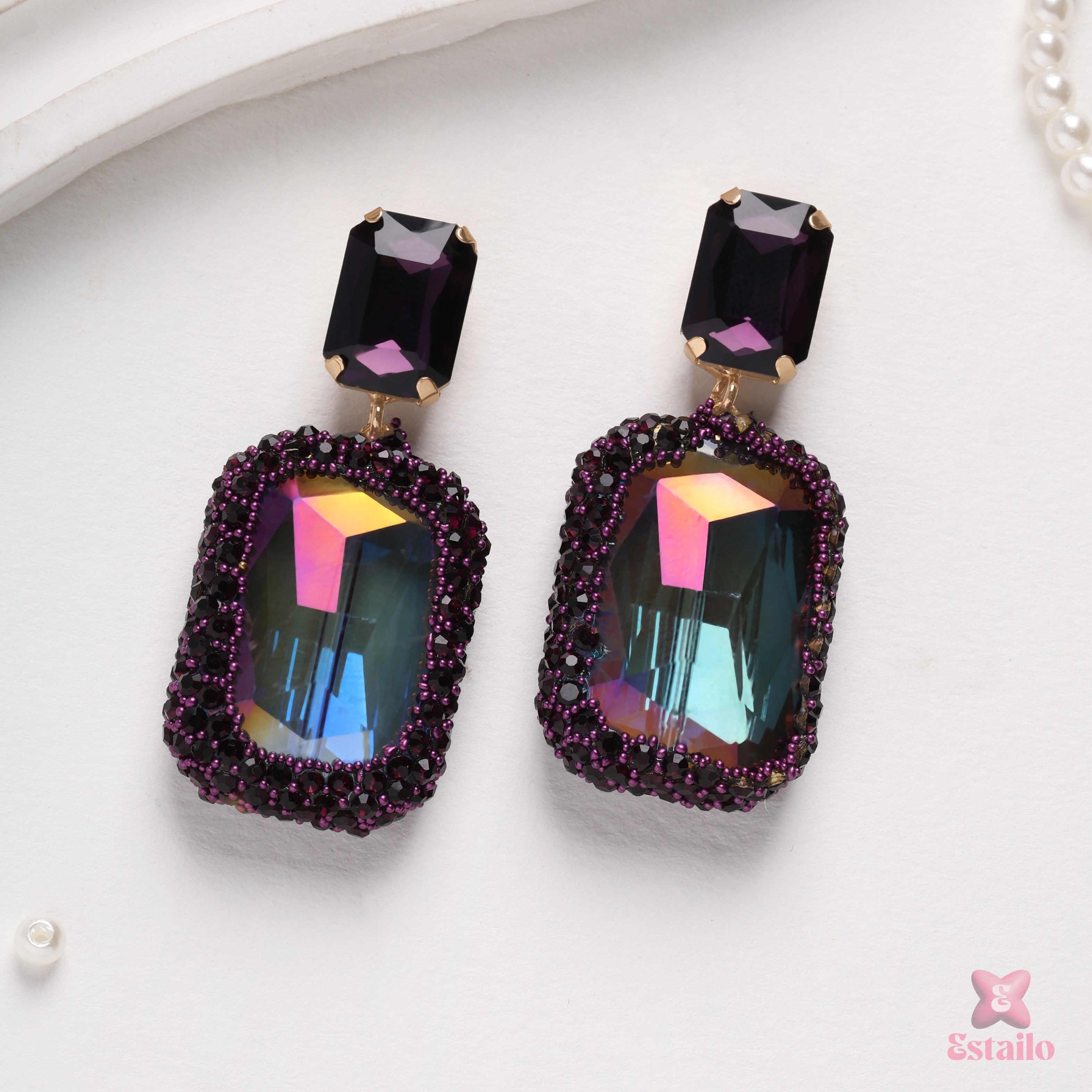 Crystal Cascade Party Drops Earring