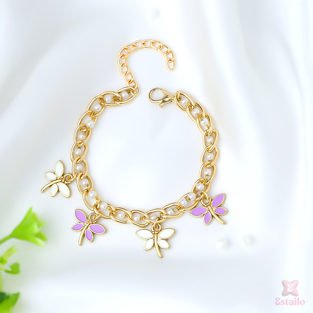 Charm & Flutter Chain Bracelet
