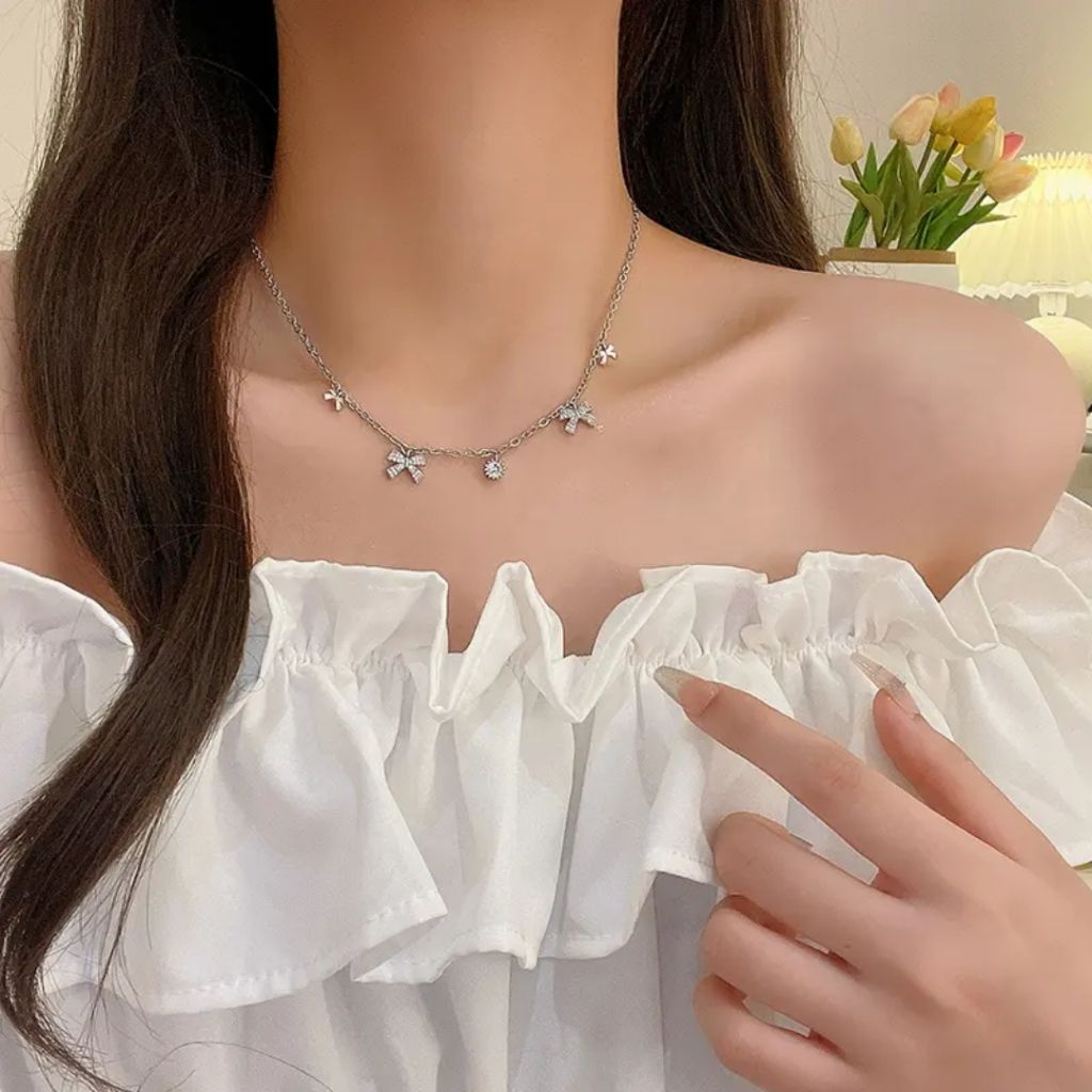 Pixie Bow Charm Necklace