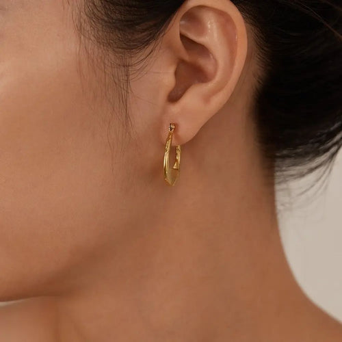 Gold Pentacle Earrings