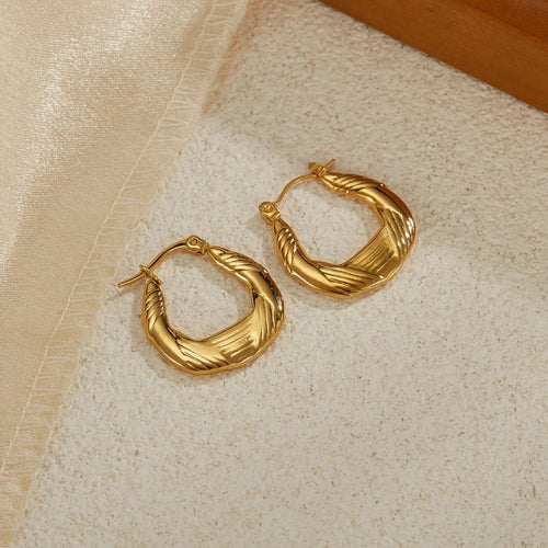 Gold Pentacle Earrings