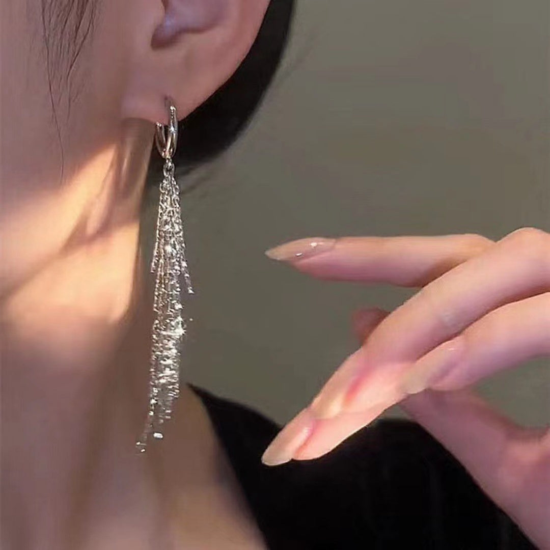 Dazzling Drape Tassel Earrings