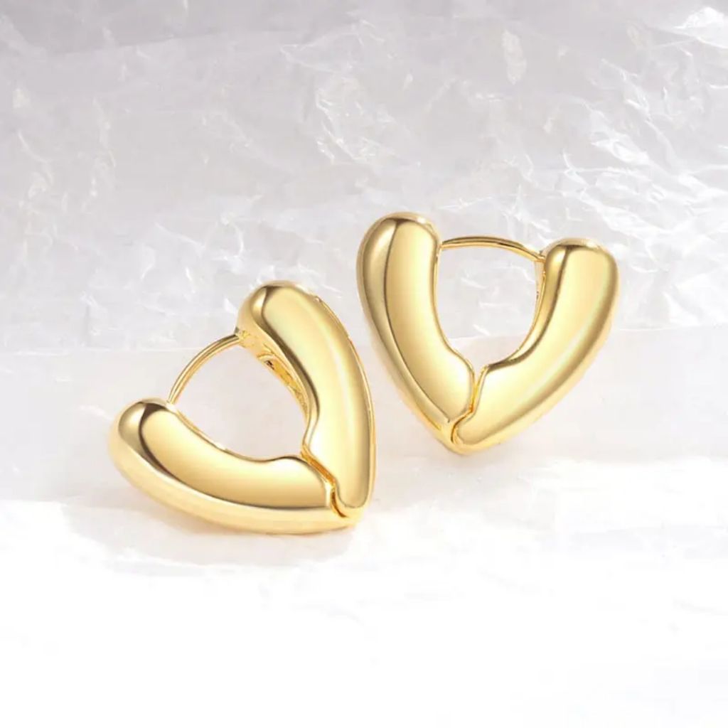 V Shape Glossy Earrings