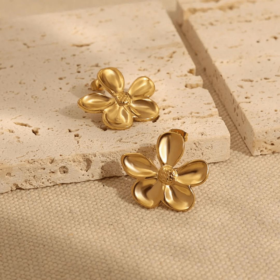 Golden Flower Earrings