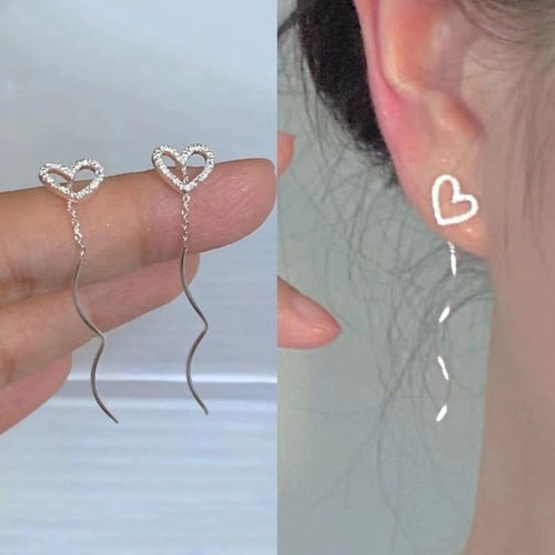 Minimalist Heartline Earrings