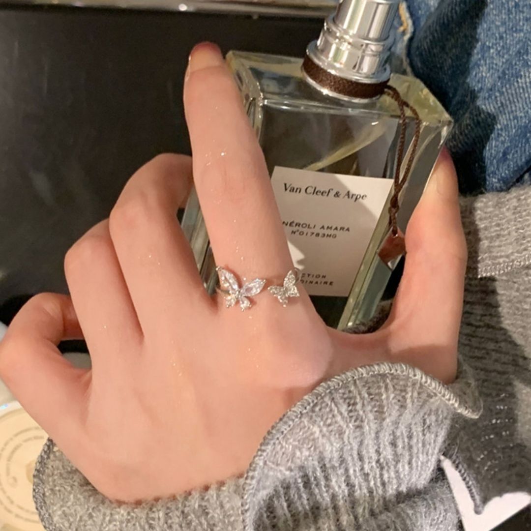 Dainty Butterfly Cuff Ring