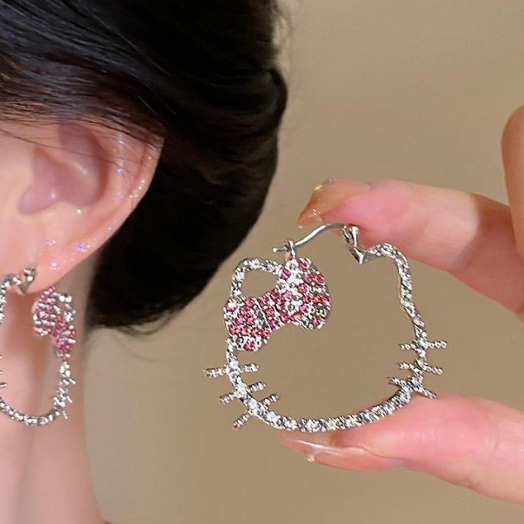 Hello Shimmer Hoops Earrings