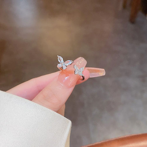 Dainty Butterfly Cuff Ring