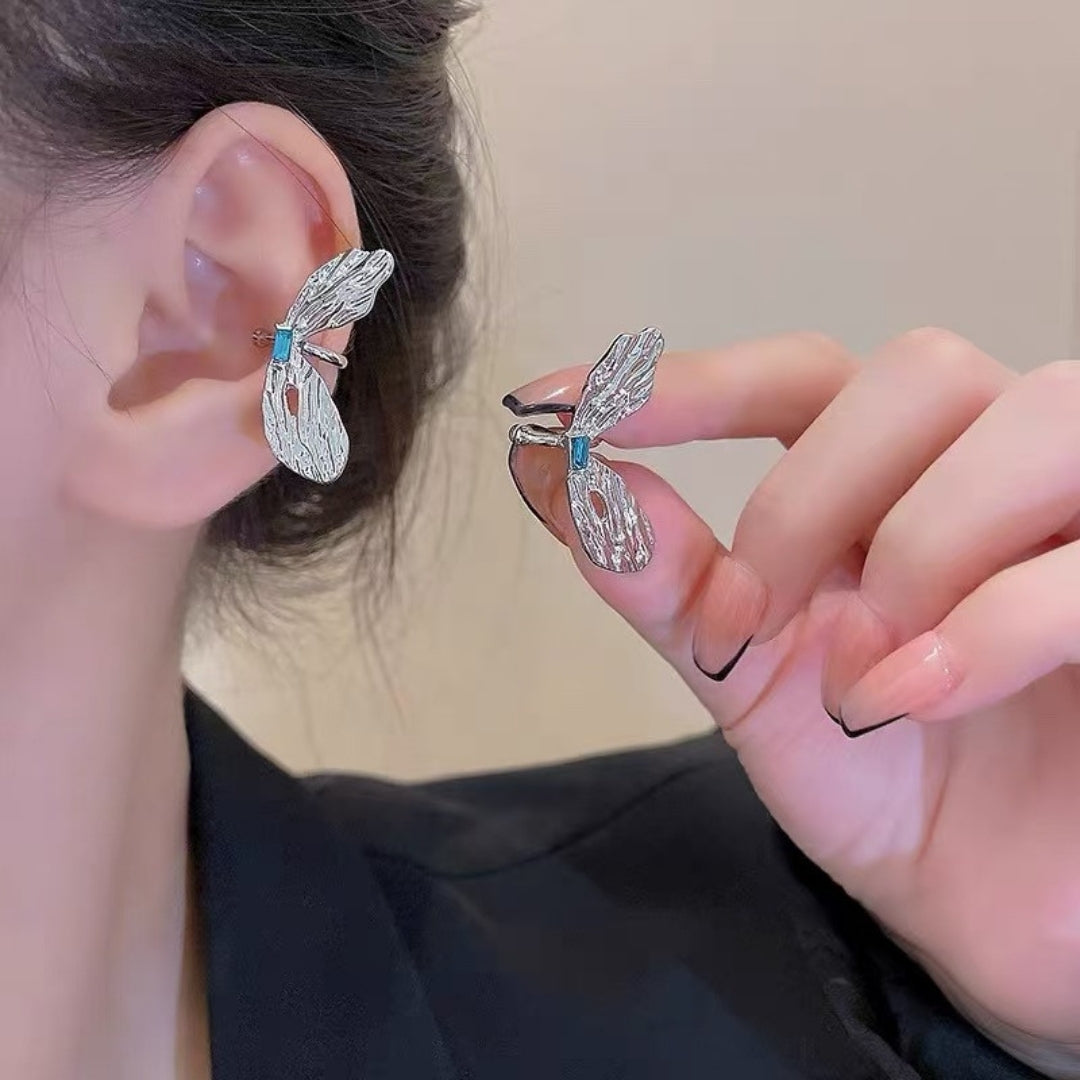 Fluttering Freedom Ear Cuff Earrings