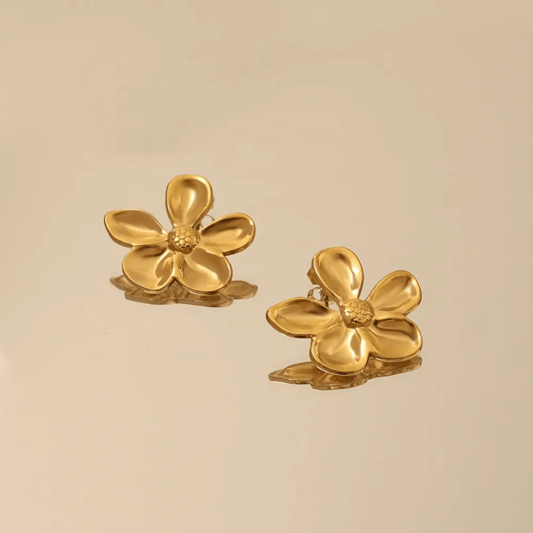 Golden Flower Earrings