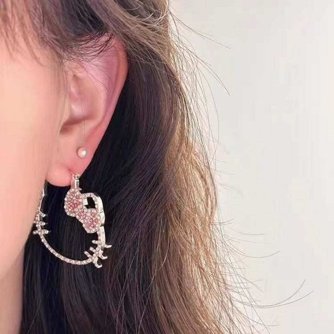 Hello Shimmer Hoops Earrings