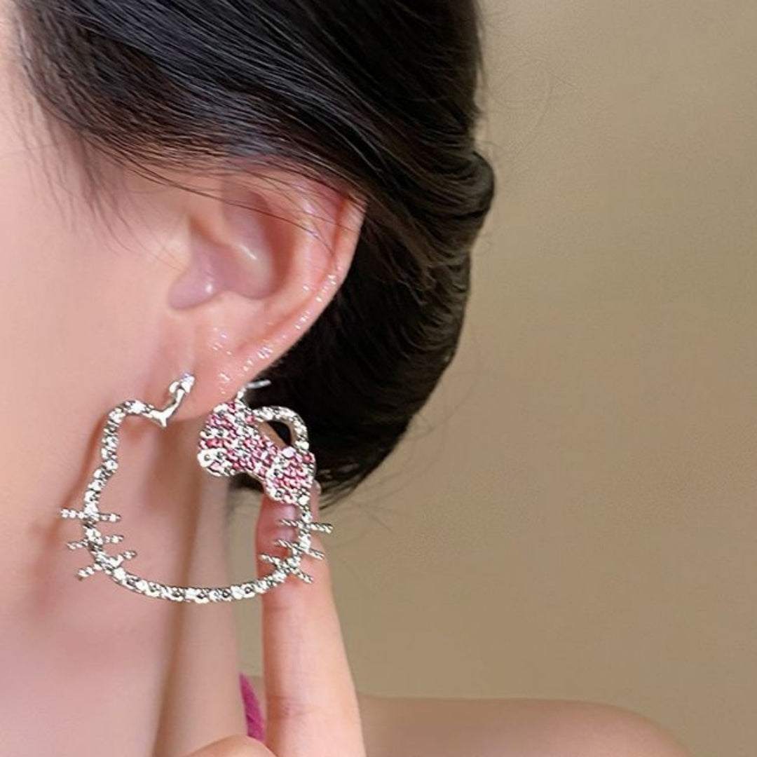 Hello Shimmer Hoops Earrings