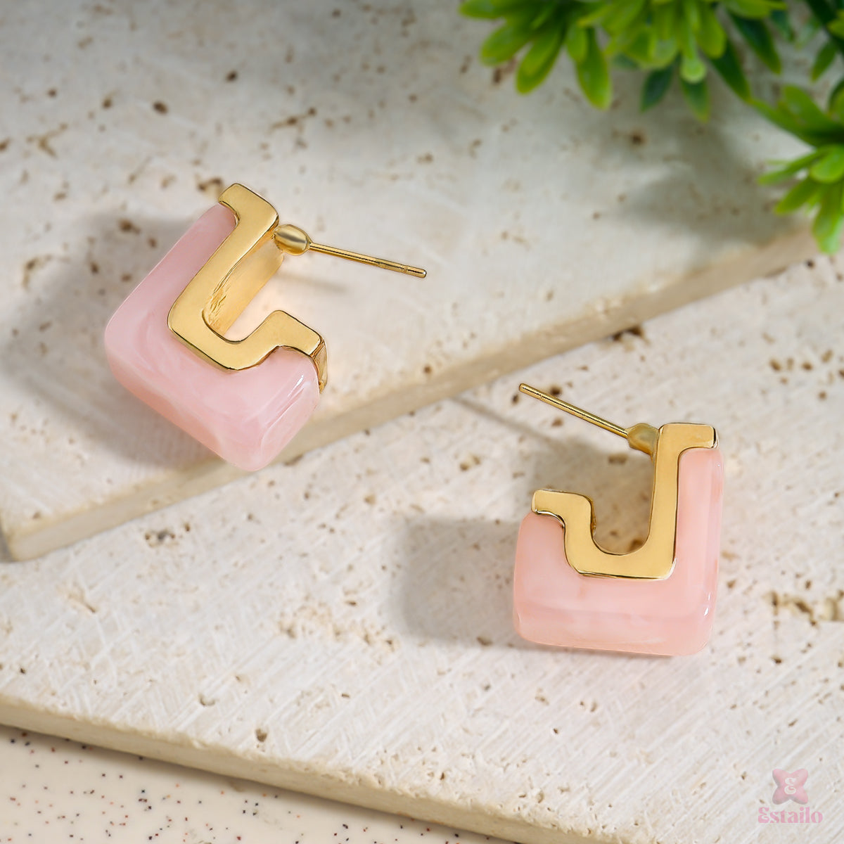 Peach Dream Hoops Earrings