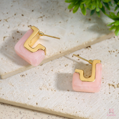Peach Dream Hoops Earrings