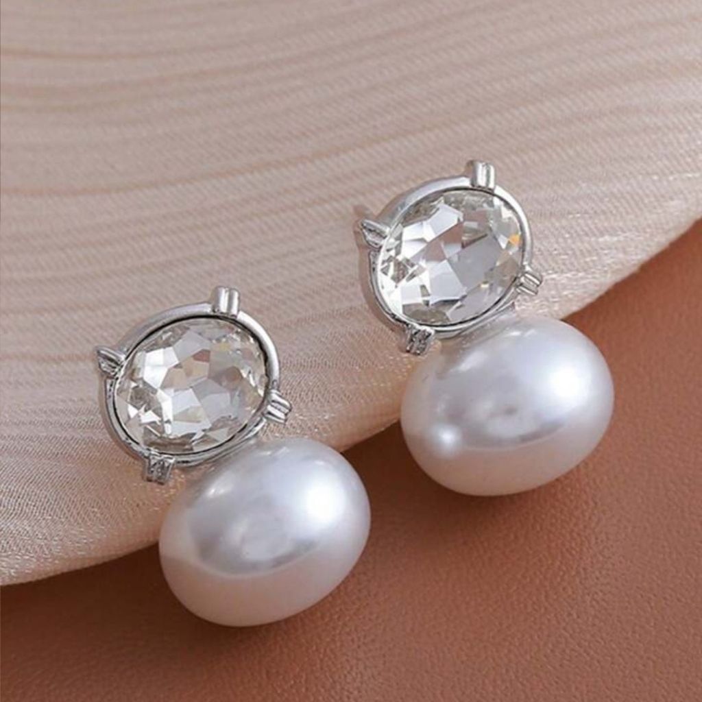 Luxe Pearl Hoops Earrings