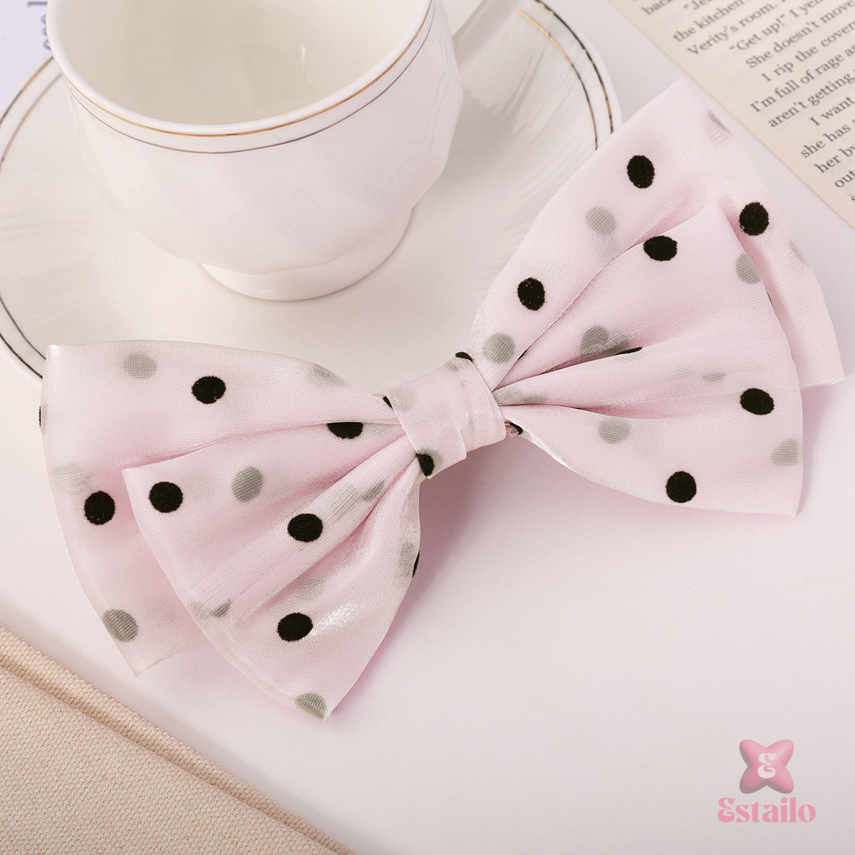 Dotted Delight Hair Bow Clip