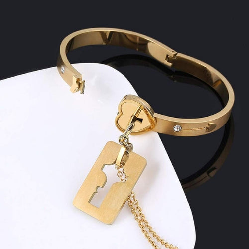 Heart Key Bracelet and Neckpiece