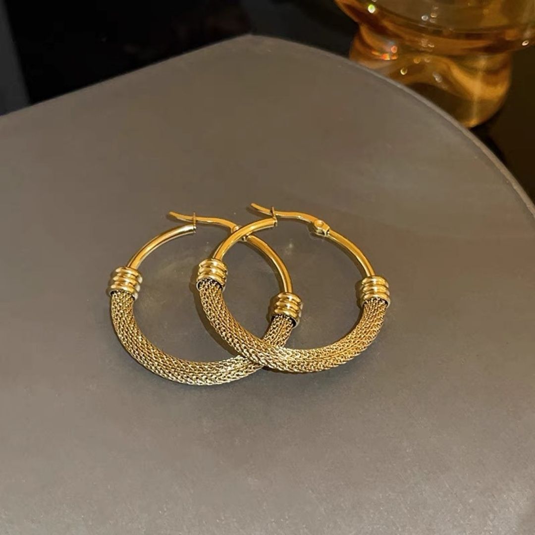 Urban-Grit Hoops Earrings