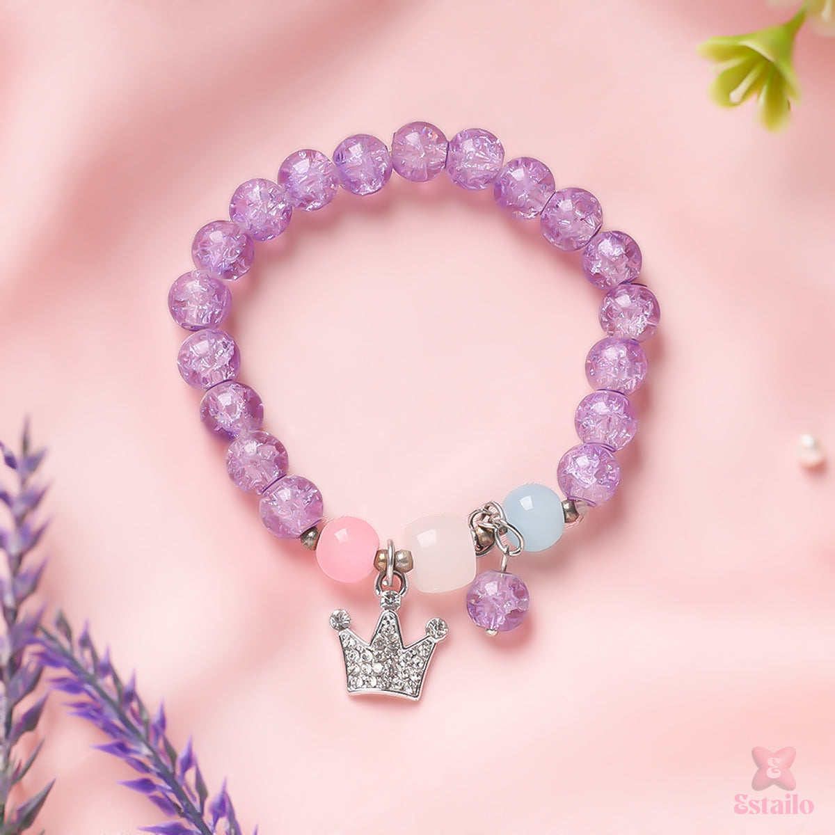 Lavender Crown  Bracelet