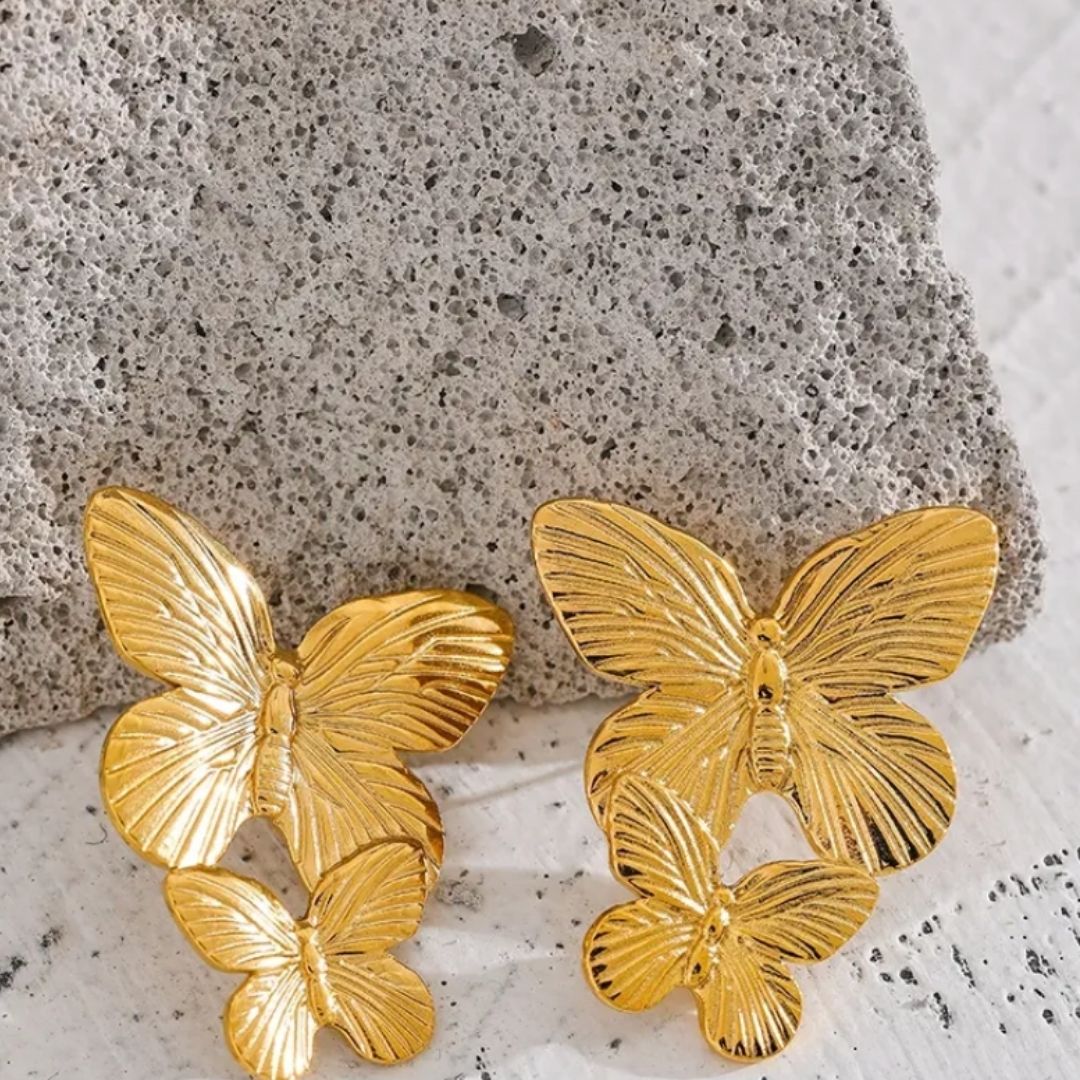 Golden Flutter Earring