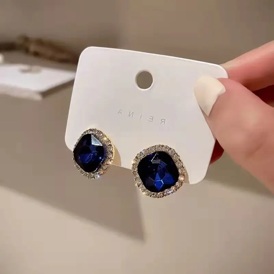 Gatsby Blue Halo Studs Earring